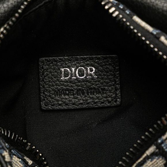 Dior Oblique Saddle Roller Crossbody Shoulder Bag Handbag 2WAY Navy Beige Black - Picture 8 of 9